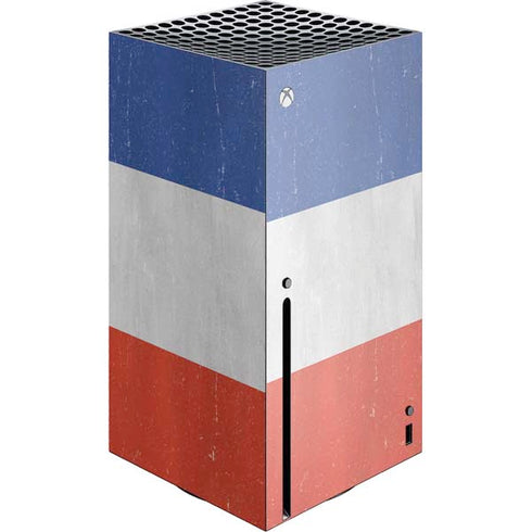 French Flag Distressed Xbox Series X Console Skin